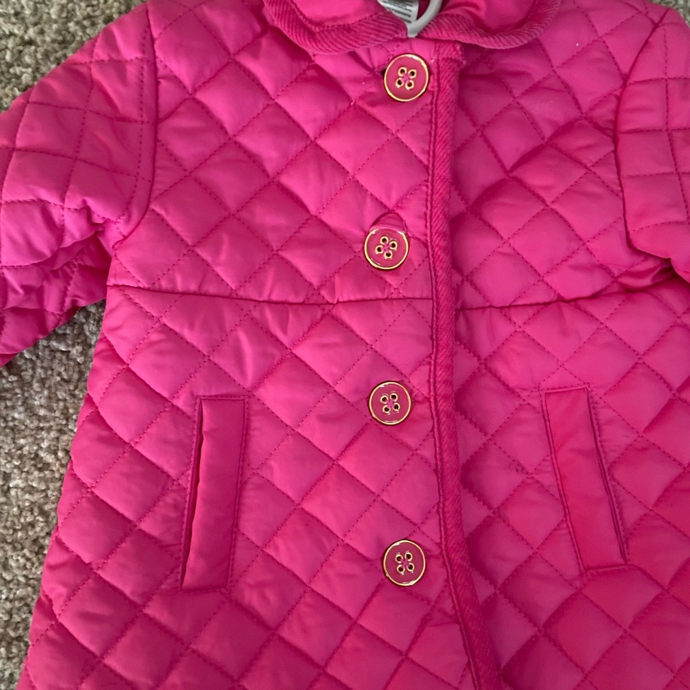 Pink Quilted Peacoat - Picture 2 of 4